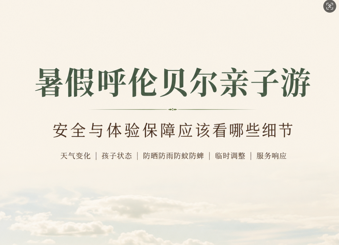 暑假呼伦贝尔亲子游，安全与体验保障应该看哪些细节